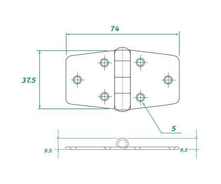 AAA - Stainless Steel Hinge 304