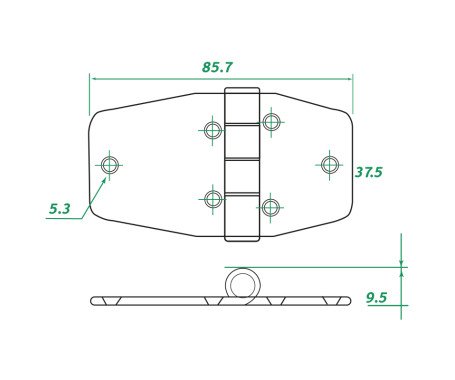 AAA - Stainless Steel Hinge 304