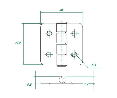 AAA - Stainless Steel Hinge 304