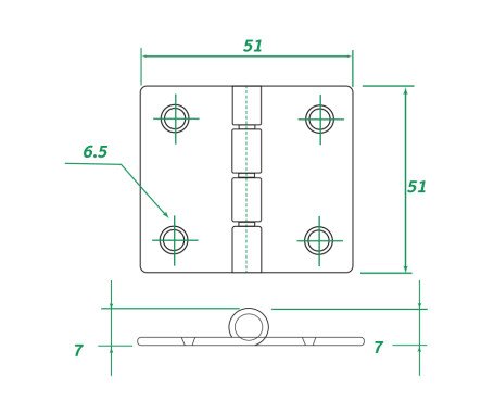 AAA - Stainless Steel Hinge 304