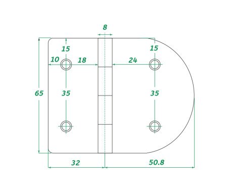 Stainless Steel Heavy Duty Hinge 316
